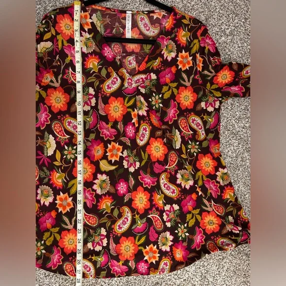 Floral Paisley Blouse - Multicolor - Picture 5 of 7